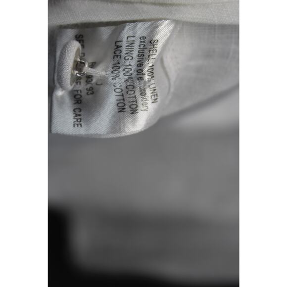 Tyler Boe Linen Dress Celia White Blue Embroidered Maxi Dress Medium - Picture 6 of 9